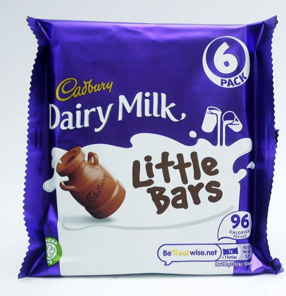 Cadbury-Dairy-Milk-Little-Bars-6-Pack-108g Cadbury-Dairy-Milk-Little-Bars-6-Pack-108g